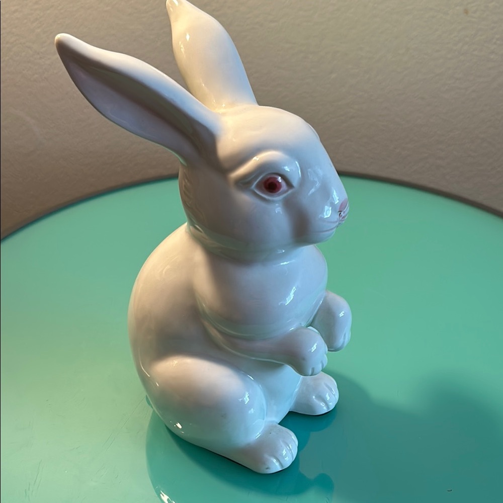 Ceramic White Rabbit Figurine - Picture 5 of 6